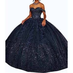 NEW MARY'S BRIDAL sweet 16 gown in navy